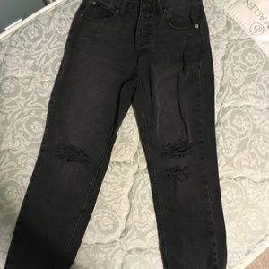 Free people black ripped jeans